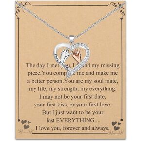 FUSTMW Pinky Promise Necklace Set Matching Necklaces for Couples Jewelry Long Distance Couples Gifts for Girlfriend Boyfriend