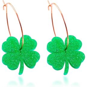 St Patricks Day Accessories Shamrock Earrings for Women St Patricks Day Earrings Acrylic Green Drop Earrings Irish Holiday Earrings Jewelry St Patricks Day Shirt Women Outfits