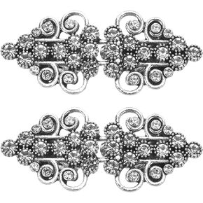 uxcell Vintage Sweater Clips, Cape Cloak Clasp Retro Cardigan Clips Shawl Clips Dress Shirt Brooch Clip