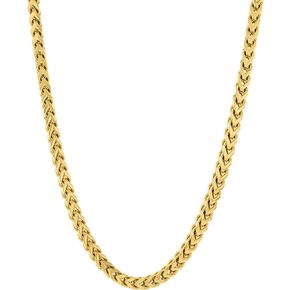 STEEL NATION JEWELRY Men's Stainless Steel Franco Link Chain Necklace Choice of Size and Colors