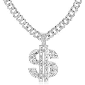 TOBENY ميامي الكوبية ربط سلسلة قلادة للرجال النساء الفضة مطلي الذهب بيان فراشة كبيرة قلادة الماس حجر الراين المختنق قلادة مثلج خارج قلادة الهيب هوب مجوهرات للنساء الرجال in Kuwait