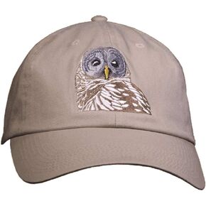 Barred Owl Embroidered Cap (EM010C) Khaki