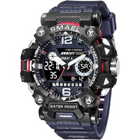 SMAEL Men's Military Watch Outdoor LED Digital Watch Waterproof Tactical Army Wrist Sports Watches for Men 8072