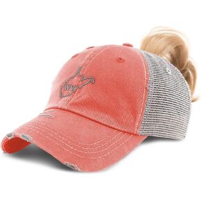 Custom Womens Ponytail Cap West Virginia State Map Wv Embroidery Cotton