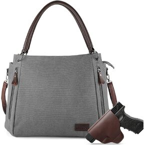 Concealed Carry Crossbody bag with removable pistol holster for women handbag Hobo purses Tote Bag