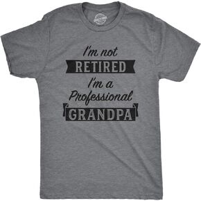 Crazy Dog Mens T Shirt Im Not Retired Im A Professional Grandpa Funny Retirement Tee