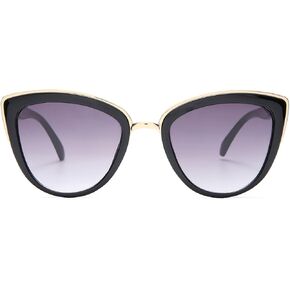 SKYWAY Oversized Round Sunglasses for Women Cat Eye Sun Glasses Shades for Driving Metal Frame UV400 Protection