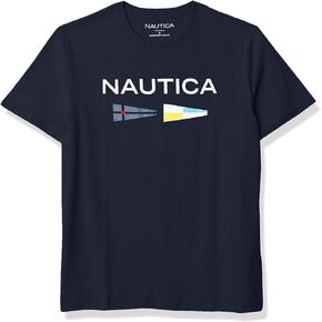 Nautica Men's Sustainably Crafted Logo Signal Flag Graphic T-Shirt