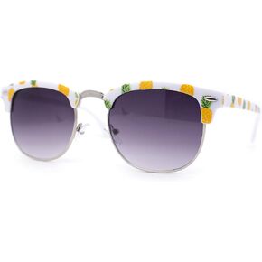 SA106 Womens Cutie Fruit Print Half Horn Rim Sunglasses