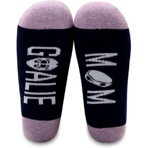 MBMSO 2 Pairs Hockey Mom Socks Hockey Mom Socks Ice Hockey Gifts for Hockey Mom