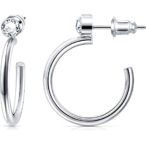 Gacimy Gold Hoop Earrings for Women 14K Real Gold Plated, 925 Sterling Silver Post CZ Earrings for Women in Kuwait