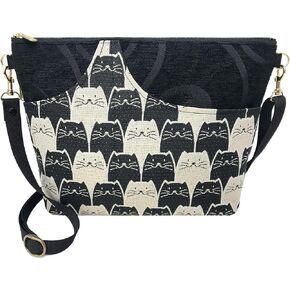 Women's Tapestry Bag Shoulder Handbag, Large Zipper Purse Handmade in the USA