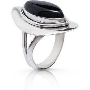 Marquise Black Onyx Vintage Ring - 925 Sterling Silver - Ethnic Tribal And Boho Chic Jewelry - Fashionable And Stylish For Girls And Women -Us Size 6-10