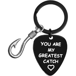 Vadaka Valentine's Day Jewelry Boyfriend Gifts from Girlfriend Couple Keychain Gift Husband Gift Keychain Anniversary Jewelry Fishing Gifts Jewelry His and Hers Jewelry Gift Christmas Birthday Gift