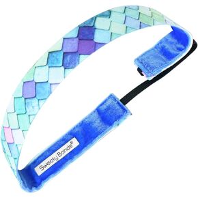 Sweaty Bands Womens Girls Headband - Non-Slip Velvet-Lined Fashion Hairband - Mermaid Hair Don't Care Green