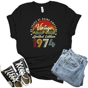 50th Birthday Shirt, 50th Birthday Shirt Women, Vintage 1974 Tshirt, Birthday Gifts for Women 50th Birthday Shirt