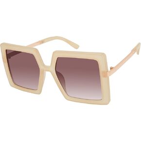 Martha Stewart Women's Ms147 Oversized Vintage Uv400 Protective Square Sunglasses-Timeless Gifts for Her, 54mm