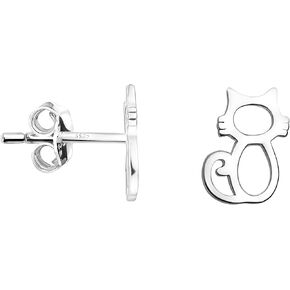SOFIA MILANI - Women's Earrings 925 Silver - Cat Stud Earring - E1165