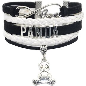 HHHbeauty Infinity Panda Bracelet Bear - Friendship Cute Panda Charm Bracelet For Girls,Women,Men,Boys