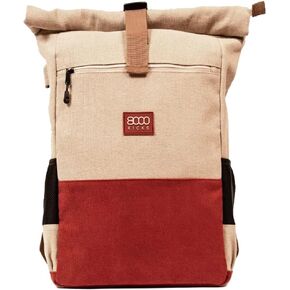 Everyday Hemp Backpack - Lightweight and Weatherproof Backpack for Work and Travel with Anti-theft pocket and Spacious Interior (Navy)
