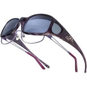Aria JP Fitovers - Purple Heart w/Swarovski - Grey Lens (AA006S)