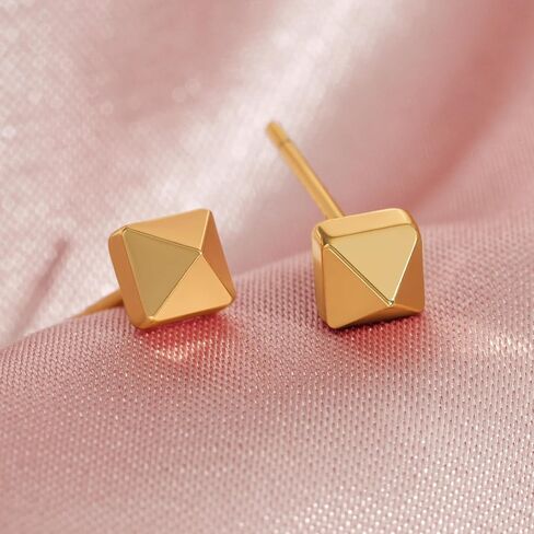 LOYATA Earring Stud Sets for Women 14K Gold Plated 925 Sterling Sliver Post Small Stud Earrings for Women Hypoallergenic Gold Trendy Jewelry for Women Girls in Saudi Arabia