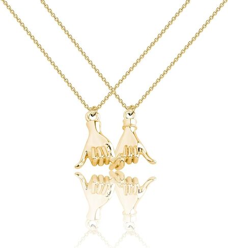 FUSTMW Pinky Promise Necklace Set Matching Necklaces for Couples Jewelry Long Distance Couples Gifts for Girlfriend Boyfriend in Saudi Arabia