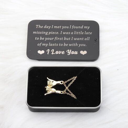 FUSTMW Pinky Promise Necklace Set Matching Necklaces for Couples Jewelry Long Distance Couples Gifts for Girlfriend Boyfriend in Saudi Arabia