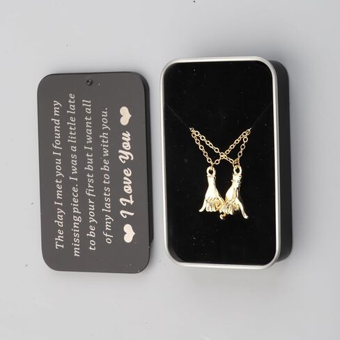 FUSTMW Pinky Promise Necklace Set Matching Necklaces for Couples Jewelry Long Distance Couples Gifts for Girlfriend Boyfriend in Saudi Arabia