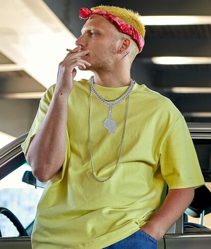 TOBENY ميامي الكوبية ربط سلسلة قلادة للرجال النساء الفضة مطلي الذهب بيان فراشة كبيرة قلادة الماس حجر الراين المختنق قلادة مثلج خارج قلادة الهيب هوب مجوهرات للنساء الرجال in Kuwait