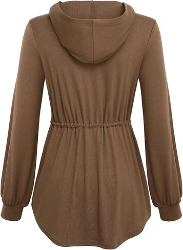 سترة نسائية بغطاء للرأس من Vivilli بأكمام طويلة وسحاب وغطاء للرأس مع رباط in Kuwait