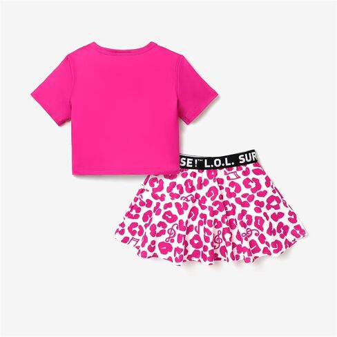 L.O.L. Surprise! Toddler Girl Skirt Set Short-sleeve Tee and Skirt Sets 2PCS Clothes Set Outfit 3-10 Years in Saudi Arabia