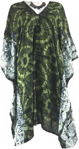 Kraft4Life| Women Summer Beach Cover up Oversize Caftan Tunic Casual Top Blouse Short Kaftan Beach Dress poncho in Saudi Arabia
