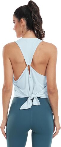 قمصان بدون أكمام للتمرين من icyzone Racerback للنساء، قمصان رياضية للجري وممارسة الرياضة واليوجا وشعور رائع بالفضفاضة in Saudi Arabia