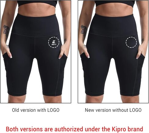 شورت اليوغا للنساء شورت عالي الخصر لراكبي الدراجات النارية مع جيوب للتمرين الرياضي والجري in Kuwait