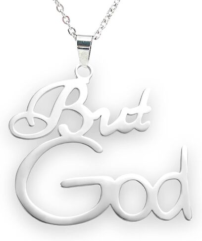 Faith Necklace But God Stainless Steel Christian Necklace with 20 inch Stainless Steel Chain in Saudi Arabia