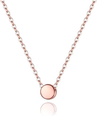 BriLove Gifts for Mom Women's 925 Sterling Silver Dainty Tiny Dot Necklace Round Circle Pendant Choker Necklacefor Mothers Day/Valentines Day/Birthday/Christmas/Anniversary in Saudi Arabia