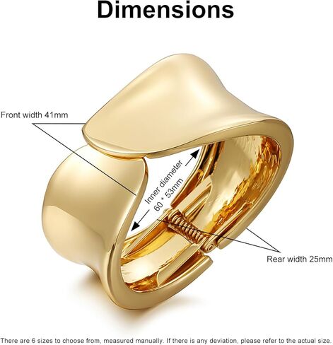 LENDPLEX Gold Cuff Bangle Bracelets for Women, 18K Gold Plated Wide Chunky Punk Cuff Bracelets Hammered Irregular Snake Link Wrist Cuff Wrap Bracelet in Kuwait