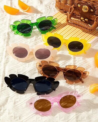 نظارة شمسية Pro Acme العصرية على شكل زهرة عين القطة للنساء والرجال، نظارات Y2K ذات متعة كلاسيكية UV400 in Kuwait