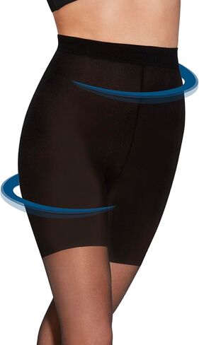 SECRET SLIMMERS Sheer Pantyhose with Longline Control Top Shaping Panty Sandalfoot 20 Denier Variety Styles to Flatten & Slim in Kuwait