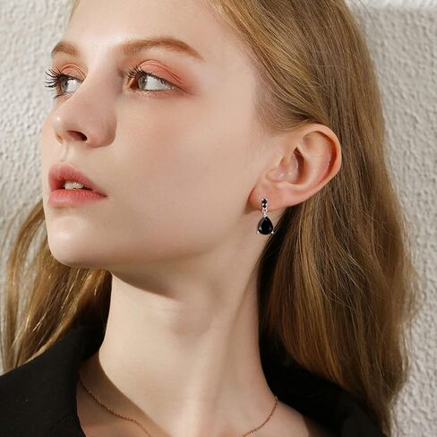 JOERICA 9 Pairs Stainless Steel CZ Dangle Earrings for Women Crystal Teardrop Earrings Set Multicolor Cubic Zirconia Birthstone Drop Earrings in Kuwait