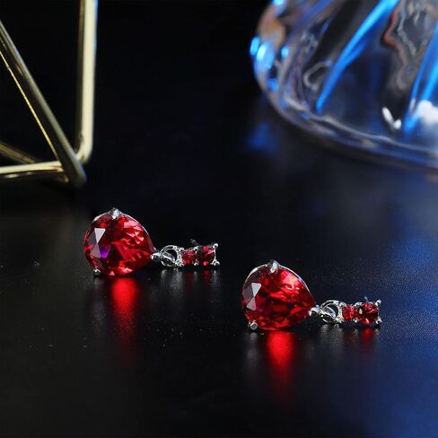 JOERICA 9 Pairs Stainless Steel CZ Dangle Earrings for Women Crystal Teardrop Earrings Set Multicolor Cubic Zirconia Birthstone Drop Earrings in Kuwait