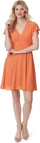 Jessica Simpson Women's Khloe Flutter Short Sleeve Mini Dress Pullover in Saudi Arabia