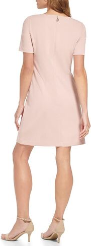 Tommy Hilfiger Women's Petite Sheath Knee-Length Short Sleeve Cut-Out Neck Scuba Crepe in Saudi Arabia