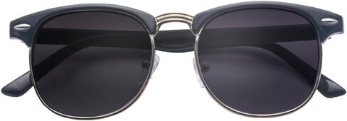 Round Semi Rimless Sunglasses Half Frame Vintage Nearsighted Sunglasses for Driving 100% UV Blocking(-4.0) in Saudi Arabia