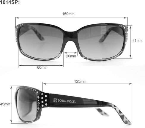 Southpole Women's 1014SP Rectangular Sunglasses with 100% UV Protection, 70 mm in Kuwait