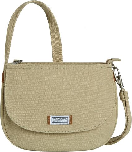 Travelon Heritage Anti-Theft Saddle Crossbody, Natural in Kuwait
