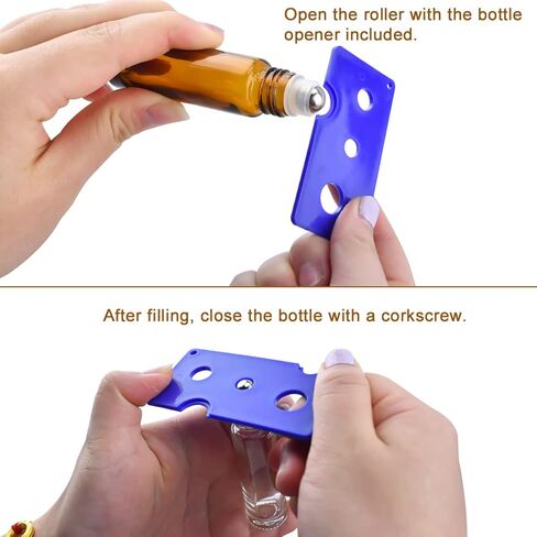 Brown Glass Roll-on Bottles10pcs Amber Glass Essential Oil Roller Bottles 10ml Empty Refillable Roller Bottle With Natural Bamboo Lid Stainless Steel Ball Glass Aromatherapy Travel Perfumes Bottles in Kuwait