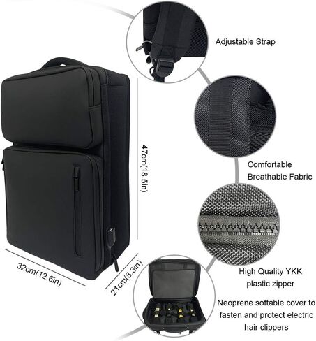 داميفان حقائب حلاقة، حقيبة ظهر محمولة للحلاقين ولوازم الحلاقة، حقيبة ظهر منظمة للمكياج وتصفيف الشعر للسفر in Kuwait