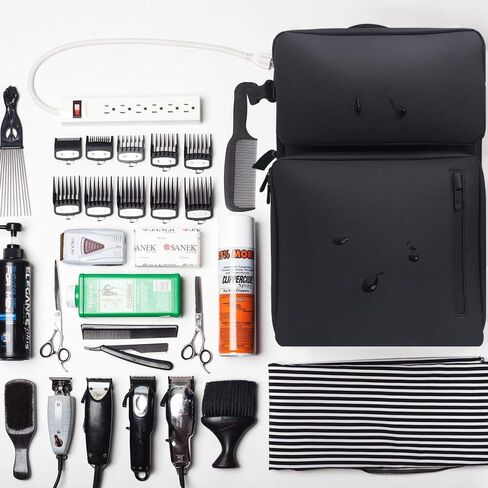 داميفان حقائب حلاقة، حقيبة ظهر محمولة للحلاقين ولوازم الحلاقة، حقيبة ظهر منظمة للمكياج وتصفيف الشعر للسفر in Kuwait